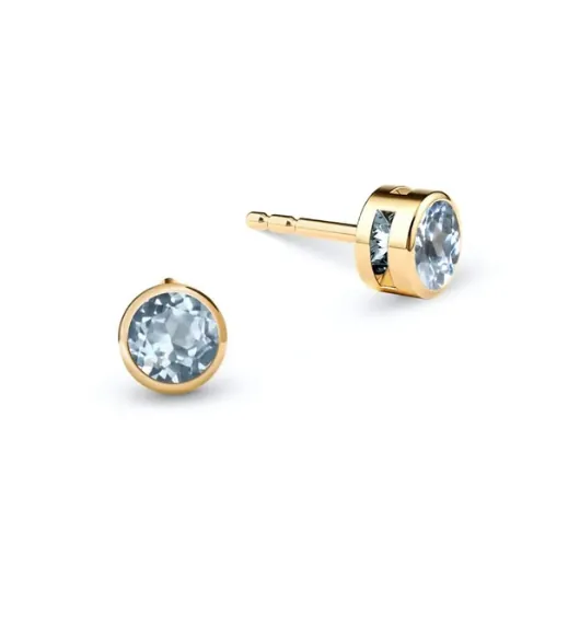 Small Aquamarine Stud Earrings